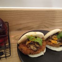 Mushroom and aubergine yummy buns at Wagamama - New St in Birmingham