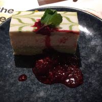 Mango matcha layered cake.  at Wagamama - New St in Birmingham