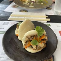 Vegan bao buns  at Wagamama - New St in Birmingham