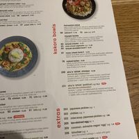Menu at Wagamama in Bury St Edmunds