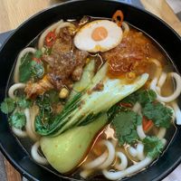 Spicy vegan chicken ramen with vegan egg   at Wagamama in Bury St Edmunds