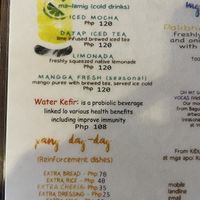 Water kefir available   at Oh My Gulay in Baguio City