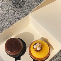 chocolate on the left, mango on the right  at Oh Faon in Marseille