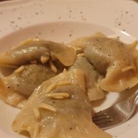 Pierogi with mushroom and swisschard filling at Kowalski in Genoa