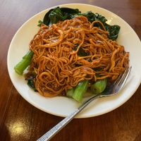 Those aren’t noodles.. they’re cordycep mushrooms and they were amazing!  at Chi Lin Vegetarian in Kowloon