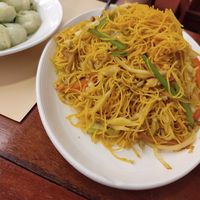 Singapore noodles at Chi Lin Vegetarian in Kowloon