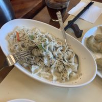 Mushroom rice noodles at Chi Lin Vegetarian in Kowloon