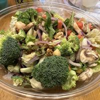 Customized salad with vegan sausage and veggies   at Mod Pizza in Wake Forest