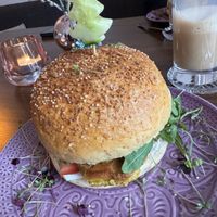 Delicious vegan krusti   at Café Frida in Ulm