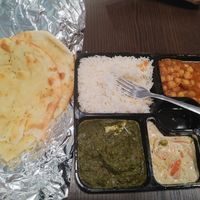 Vegetarian platter (minus the samosa bc I already ate it lol) at Sizzling Dhaba in Winnipeg