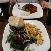 Vegan Falafel Burger and Vegan Chili  at Copper in Nottingham