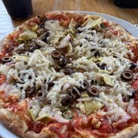 MOD Pizza with vegan cheese  at Mod Pizza - Queen St in York