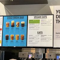 Menu board   at Gregory's Coffee - 8th Ave in New York City