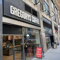 Front of restaurant’s   at Gregory's Coffee - 8th Ave in New York City