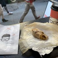 Vegan burrito  at Gregory's Coffee - 8th Ave in New York City