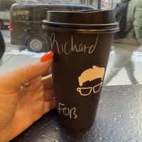 Fall Out Boy - delicious coffee!  at Gregory's Coffee - 8th Ave in New York City