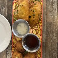 Empanadas and macaroni bites   at Bo.ka.do in Mayaguez