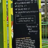 Food menu  at Fal Falafel in Falmouth
