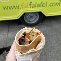 Small flatbread wrap  at Fal Falafel in Falmouth