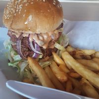 Return of the Mac Vegan Double Cheese Burger - HUGE 😱 at House of Mexica in Reno