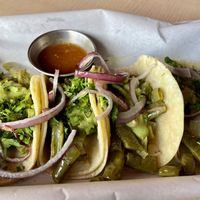 Nohpalli (cactus) Tacos  at House of Mexica in Reno