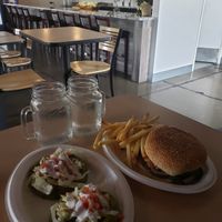 Sopes and mexica burger at House of Mexica in Reno