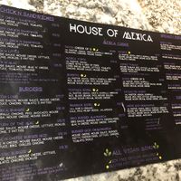 Recent Menu at House of Mexica in Reno