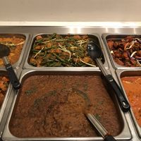 Potato and beans, and daal makhai  at Sizzling Tandoor in Langford