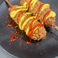Vegan Corn dogs   at Wagamama in Croydon