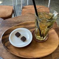Tea and sesame chocolates   at Mirabeau Chocolate in Seoul