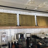 The beverage menu at Mirabeau Chocolate in Seoul