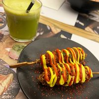 Korean corn dogs  at Wagamama - Great Marlborough in London