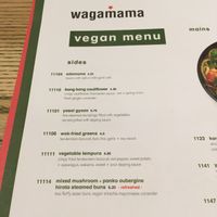 menu I at Wagamama - Great Marlborough in London