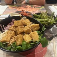 Tofu domburi with edamame   at Wagamama - New Mersey in Liverpool