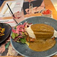 Vegan corn dogs and vegatsu   at Wagamama - St Peters Square in Manchester