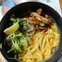 Vegan chicken kare lomen at Wagamama in Salford