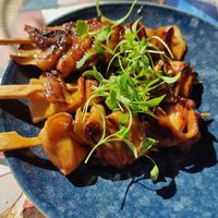 Vegan mushroom skewers at Wagamama in Salford