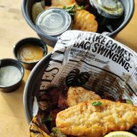 Tempura F-ish + Bang Bang Yaki Imo takeaway for #Veganuary 2022 at Wagamama - North Greenwich in South East London
