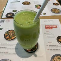 "positive" fresh juice is great at Wagamama - North Greenwich in South East London