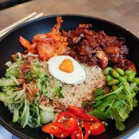 New dish including the vegan 'egg' at Wagamama in Oxford