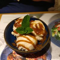 miso caramel ice cream at Wagamama in Salisbury