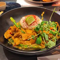 Tender vegan chicken coconut kare at Wagamama in Salisbury