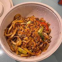 Vegan yaki soba with udon noodles  at Wagamama in Staines-upon-thames