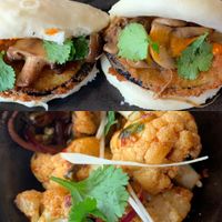 Hirata buns and bang bang cauliflower  at Wagamama in St Albans