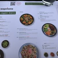 vegan menu at Wagamama in St Albans