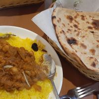 Chana masala and roti (all vegan) at Mirch Masala in Osaka