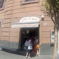 Outside at Gelateria dei Gracchi in Rome