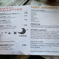 Menu  at Pipoca Vegan in South West London