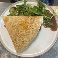 Some kind of galette. I don’t think it was what we ordered   at Pipoca Vegan in South West London