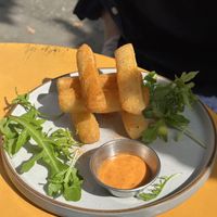 Cassava chips (sooo good)  at Pipoca Vegan in South West London